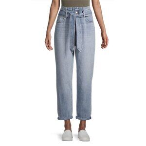 Joes Jeans Womens Blue Brinkley High Rise Rolled Cuff Denim Paperbag Jeans Sz 26